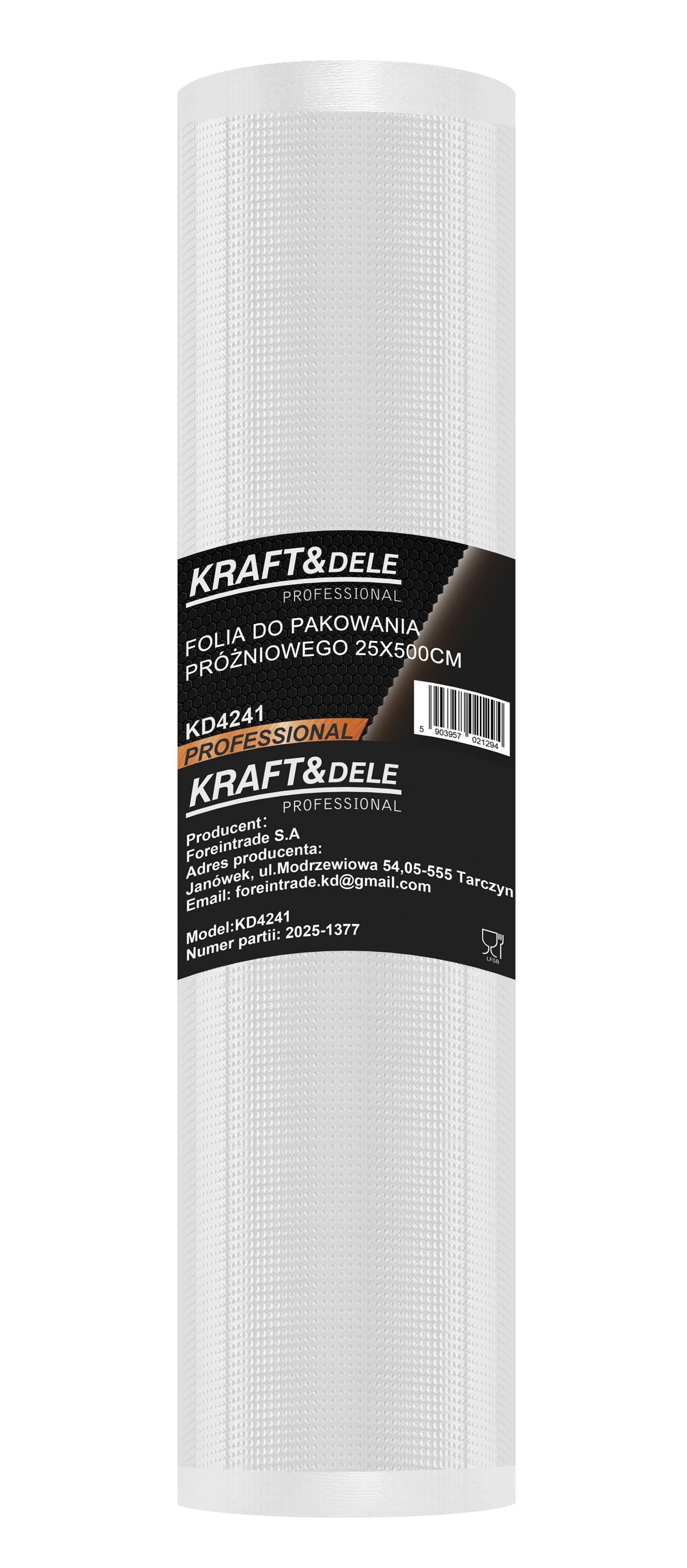 Fólie pro vakuové balení 25x500cm KD4241