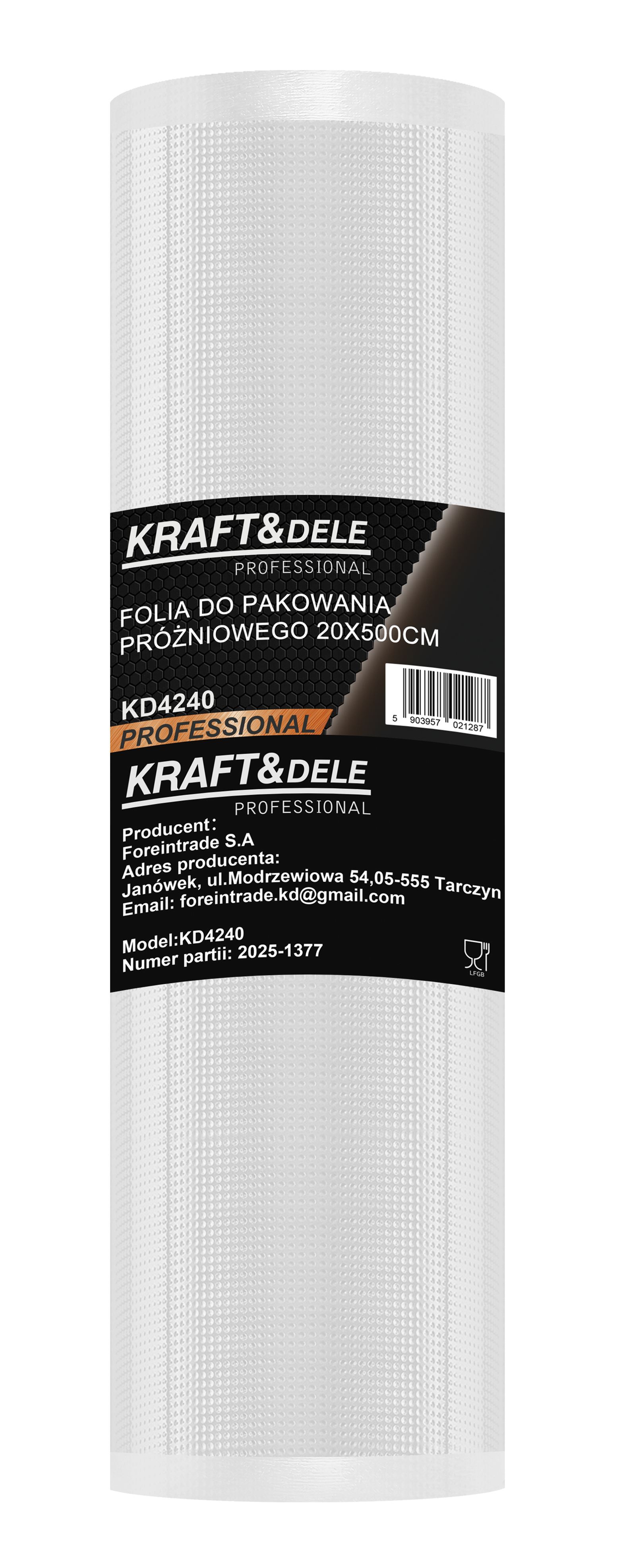 Fólie pro vakuové balení 20x500cm KD4240