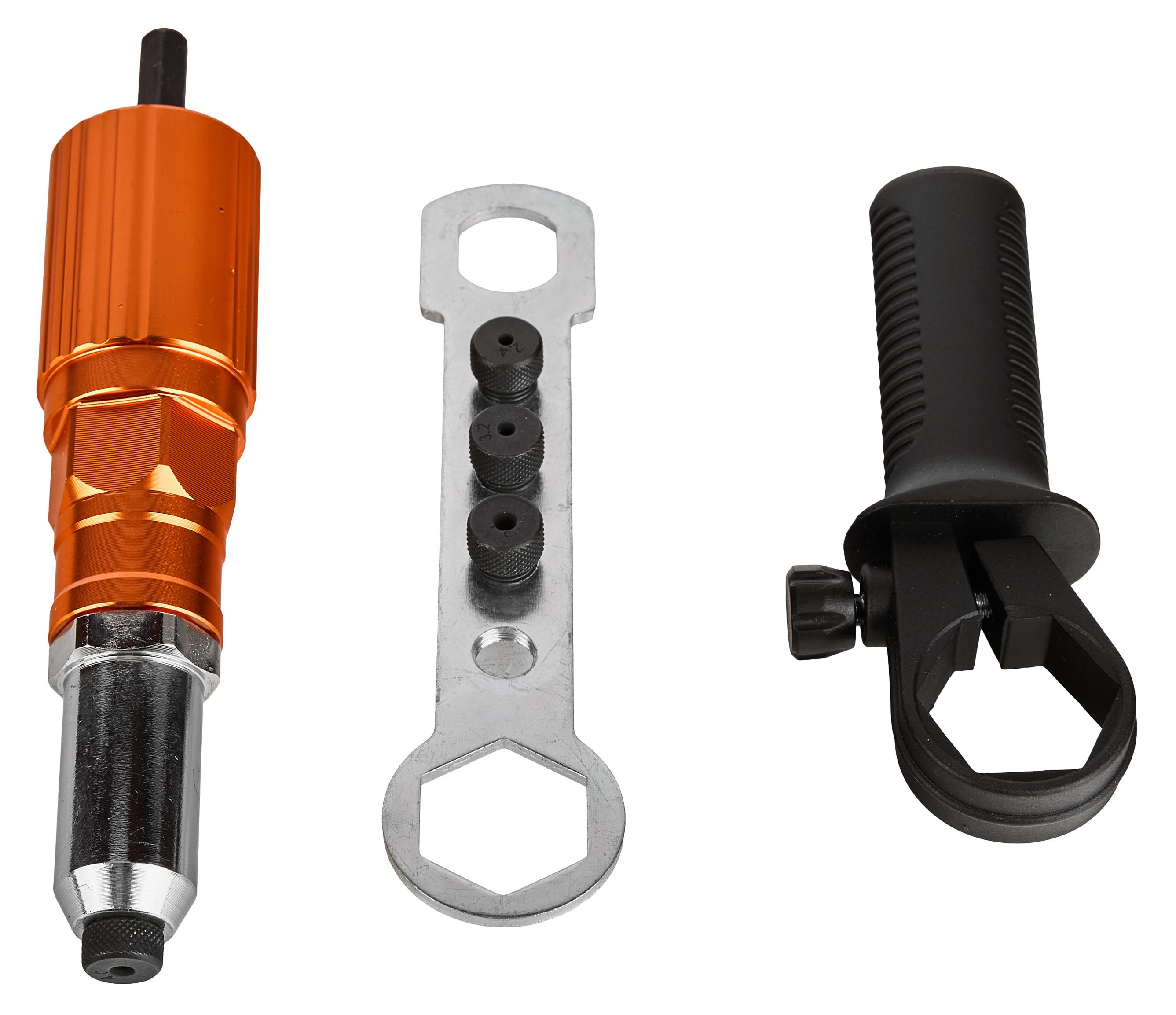 Nýtovací nástavec pro trhací nýty na vrtačku s rukojetí 2,4-4,8mm KD12700
