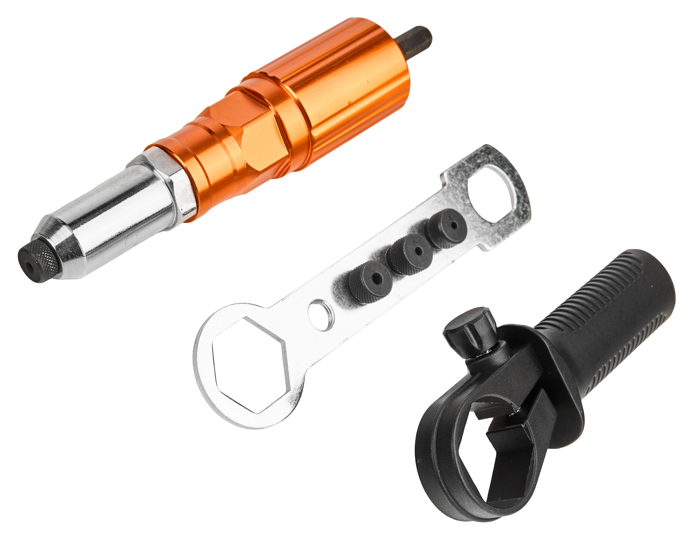 Nýtovací nástavec pro trhací nýty na vrtačku s rukojetí 2,4-4,8mm KD12700