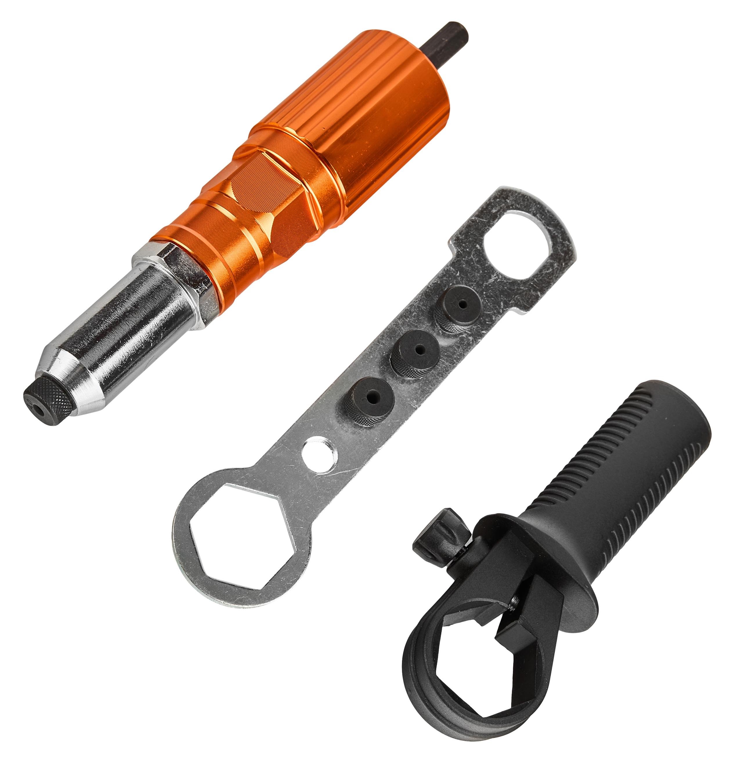 Nýtovací nástavec pro trhací nýty na vrtačku s rukojetí 2,4-4,8mm KD12700