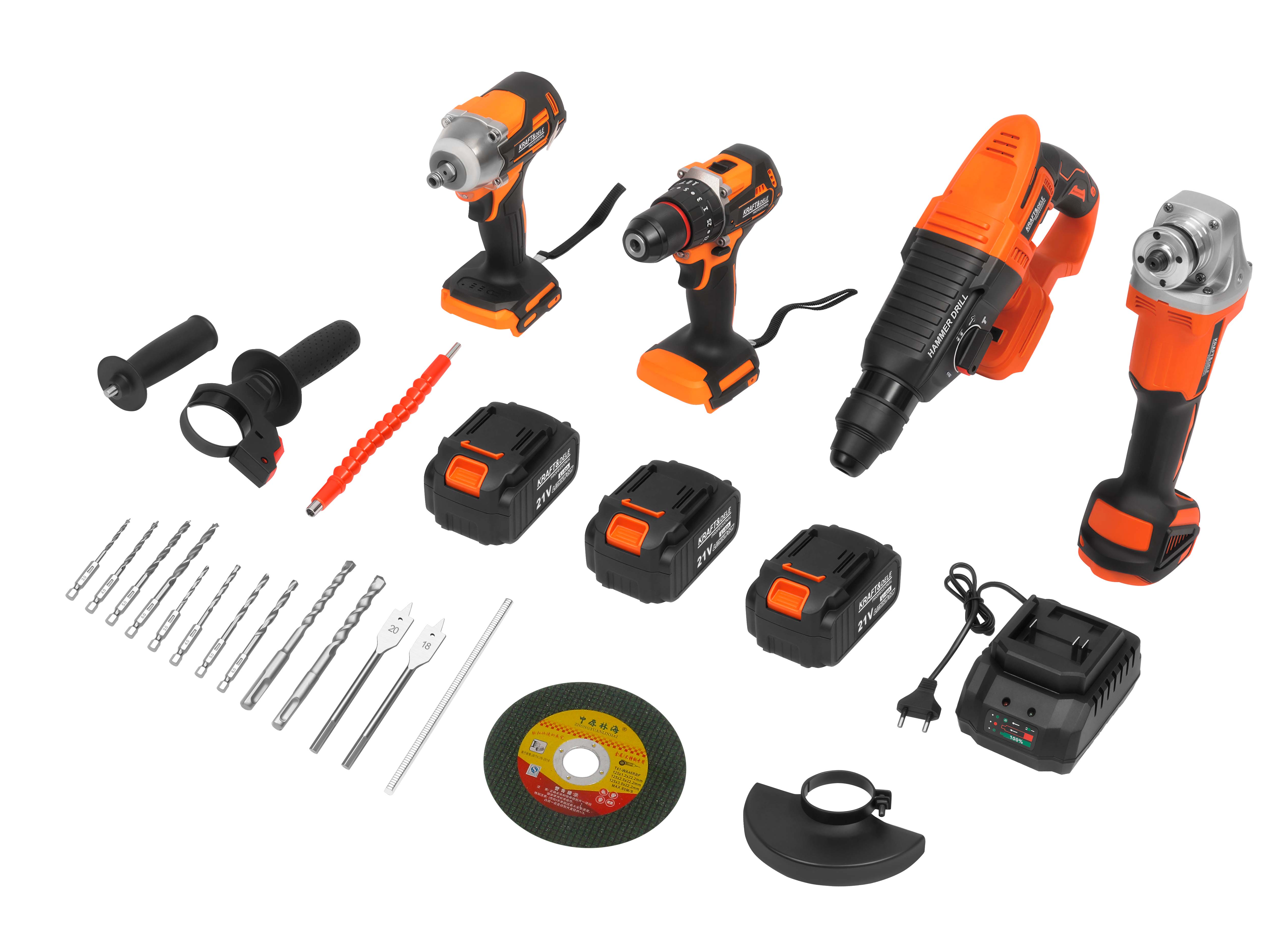 Sada akumulátorového nářadí 3x21V 3000mAh KD3358