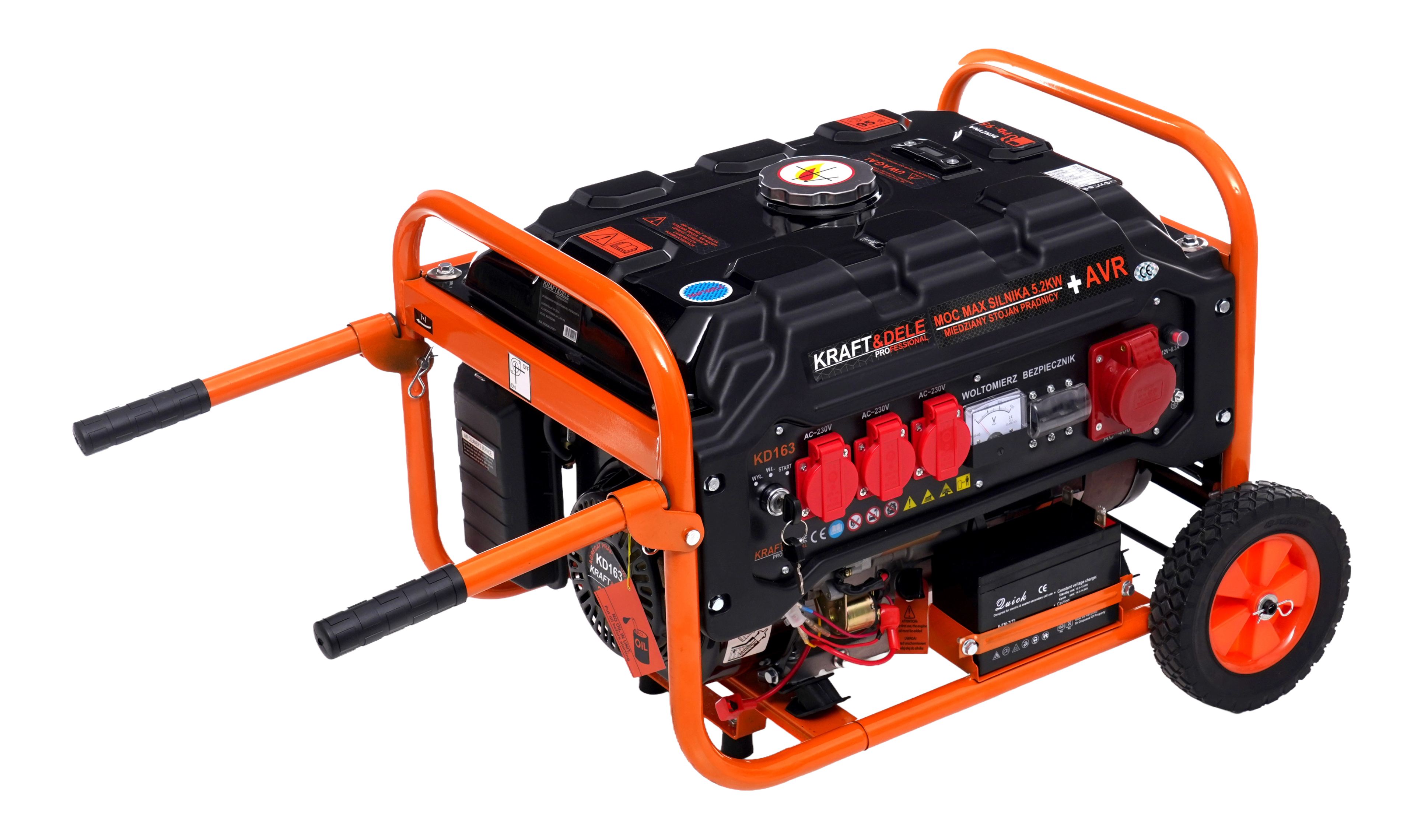 Generátor proudu 3500W 12/230V/380V KD163
